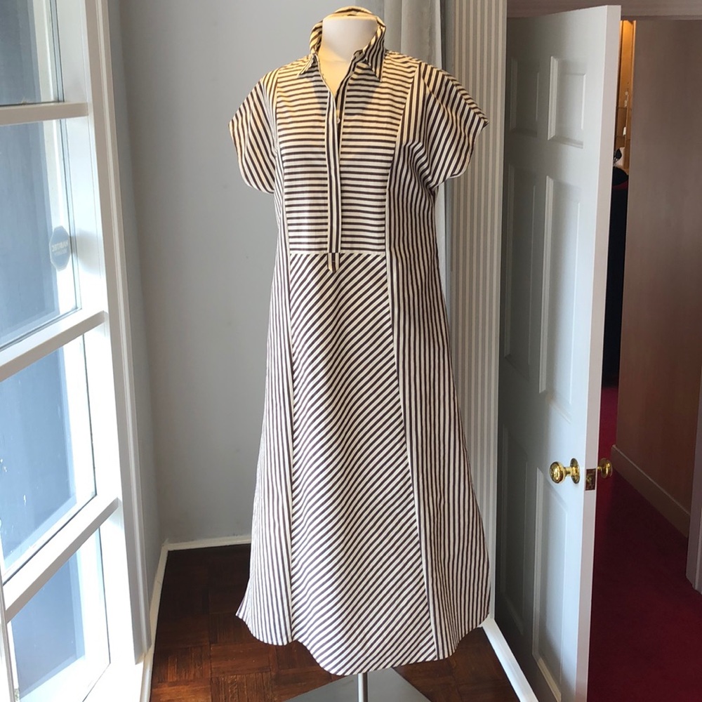 SEVENTY Striped Cotton Dress
